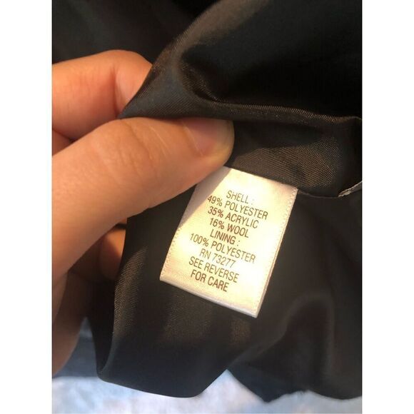 Dana Buchman Women’s Black Zebra Print Elegant Overcoat Size L - Picture 9 of 11